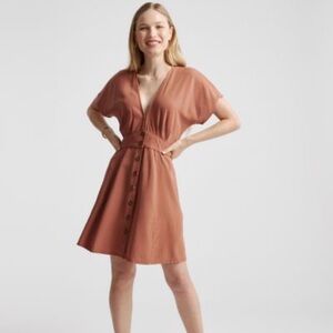 Quince Button Front Dress